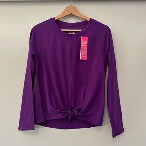 NWT Lilly Pulitzer Kieran Long Sleeve Active Tee Purple Berry S